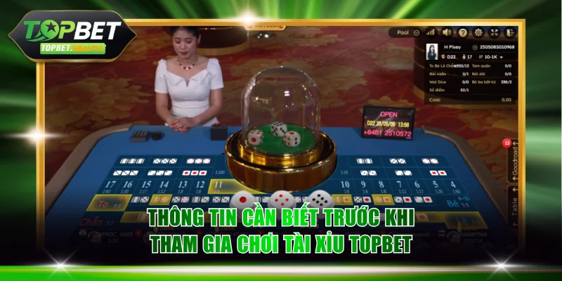 Thông tin cần biết trước khi tham gia chơi tài xỉu TOPBET